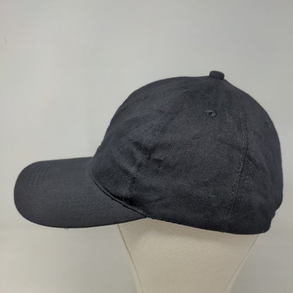 Unbranded Men's Slideback Hat Black Embroidered Geometric Logo Cotton