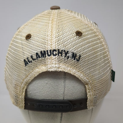 Legacy Trucker Hat Brown One Size Tranquillity Farms Allamuchy NJ American Flag