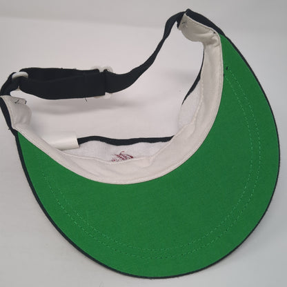 Ravanellis Sun Visor Hat Black OS Adjustable Embroidered Lightweight San Sun