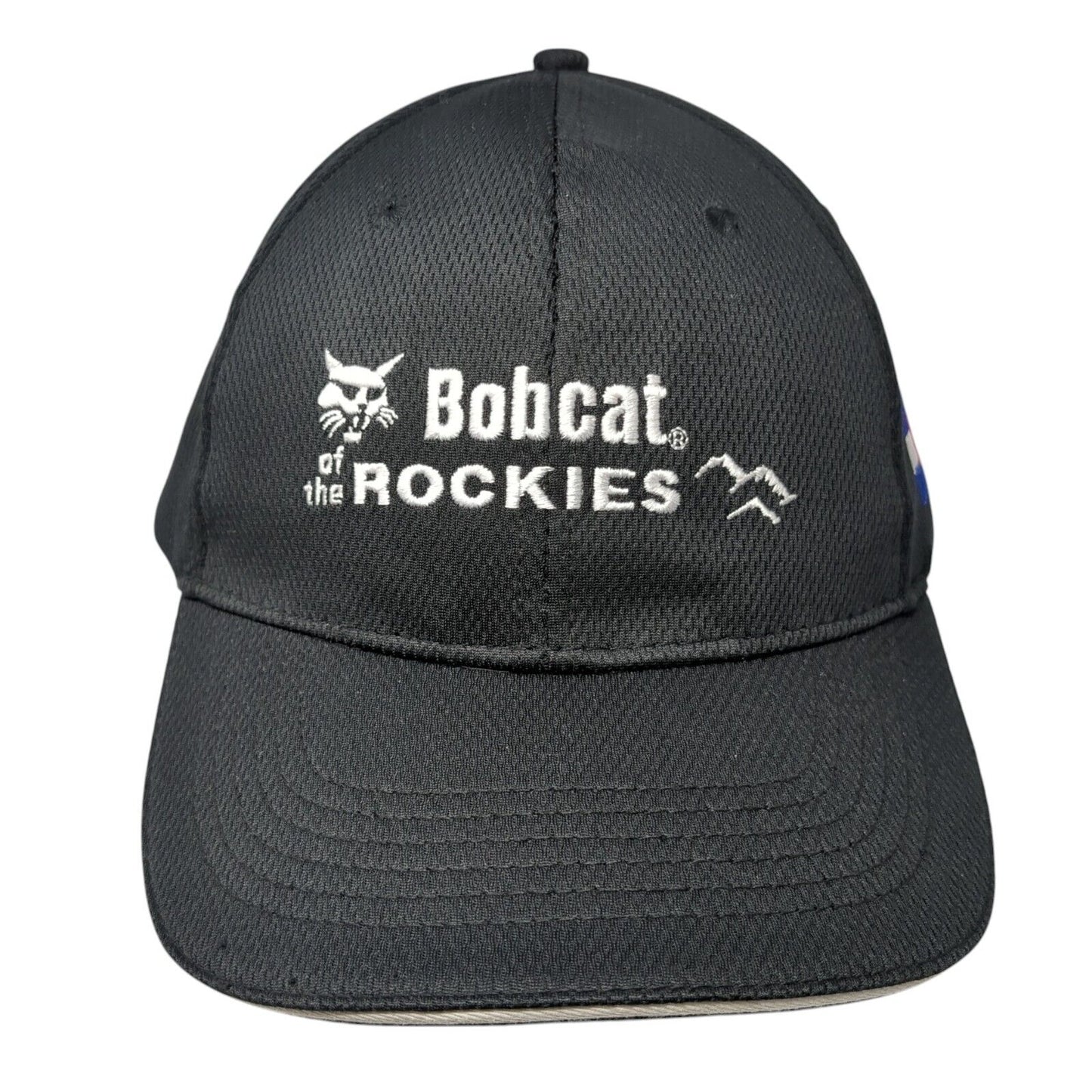 Bobcat of the Rockies Strapback Hat Black One Size Adjustable 6 Panel