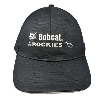 Bobcat of the Rockies Strapback Hat Black One Size Adjustable 6 Panel