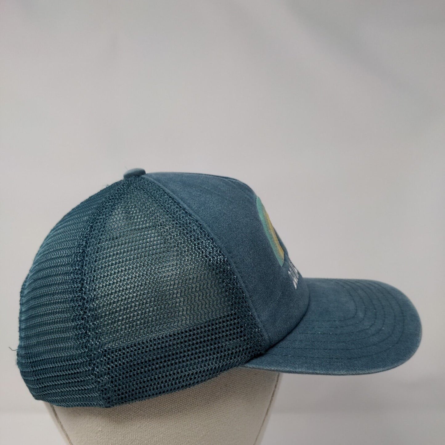 Doing My Best Snapback Trucker Hat Greenish-Blue One Size Mesh Back Mighty Fine
