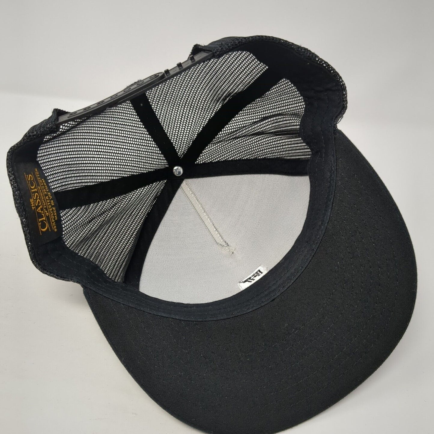 Full Tilt Boots Snapback Mesh Back Trucker Hat Black One Size Yupoong