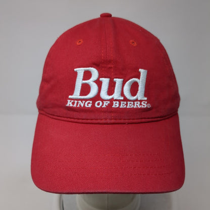 Bud King of Beers Snapback Hat Red One Size Adjustable Embroidered