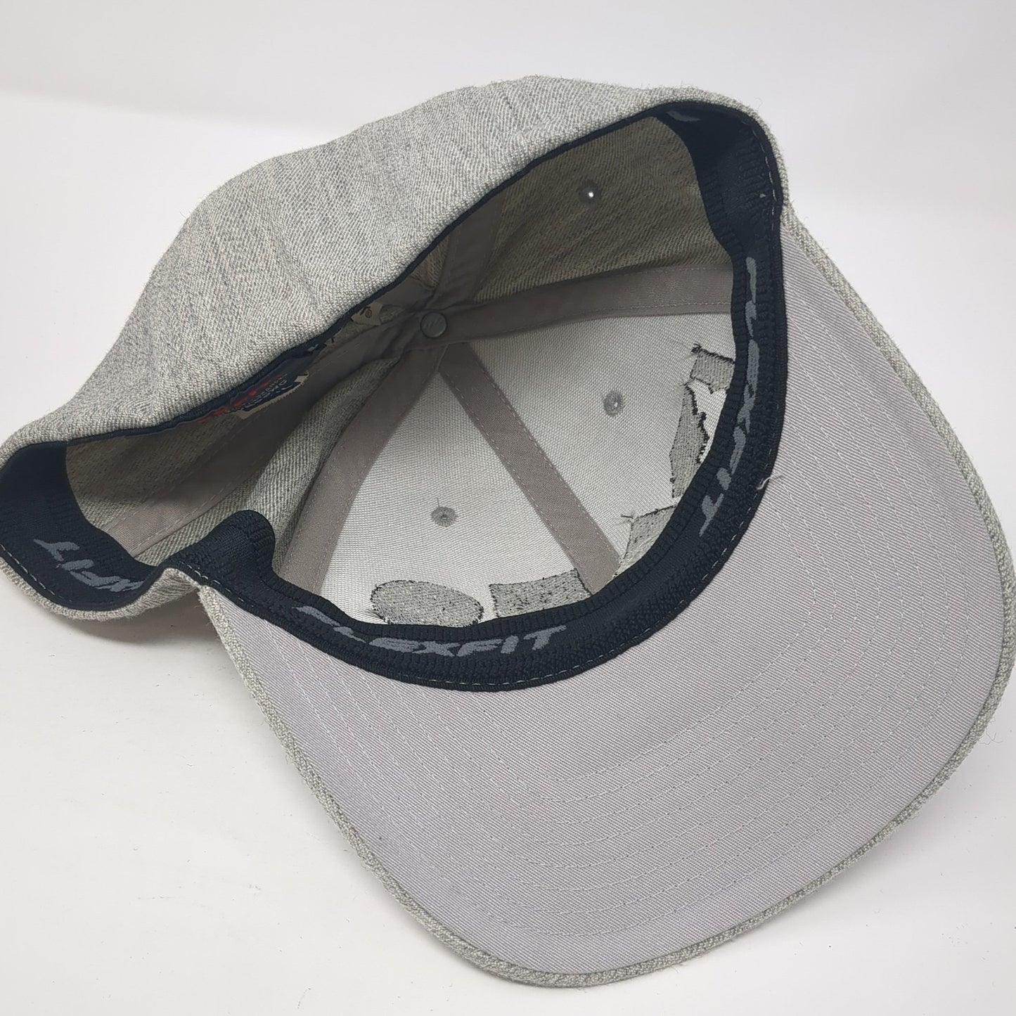Idaho Spell Out Fitted Hat Gray XL Embroidered Stretch Flexfit Yupoong
