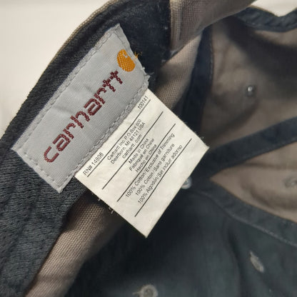 Carhartt Baseball Cap Gray One Size Strapback Cotton Canvas Front Patch Hat