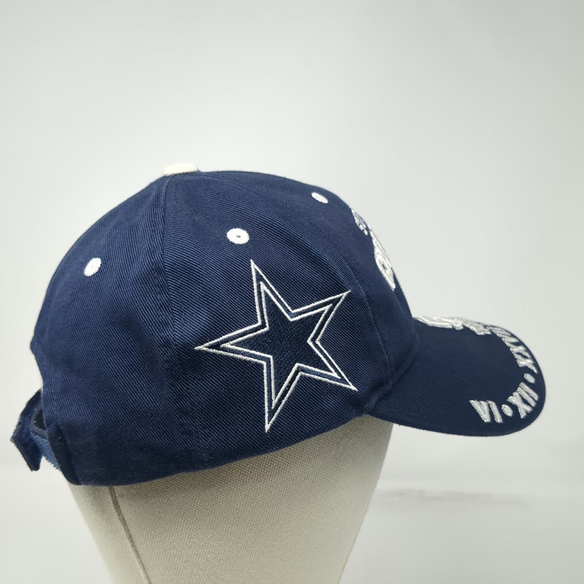 New Era NFL Dallas Cowboys Super Bowl Champions 5 Time Cap Blue OSFM Star Logo