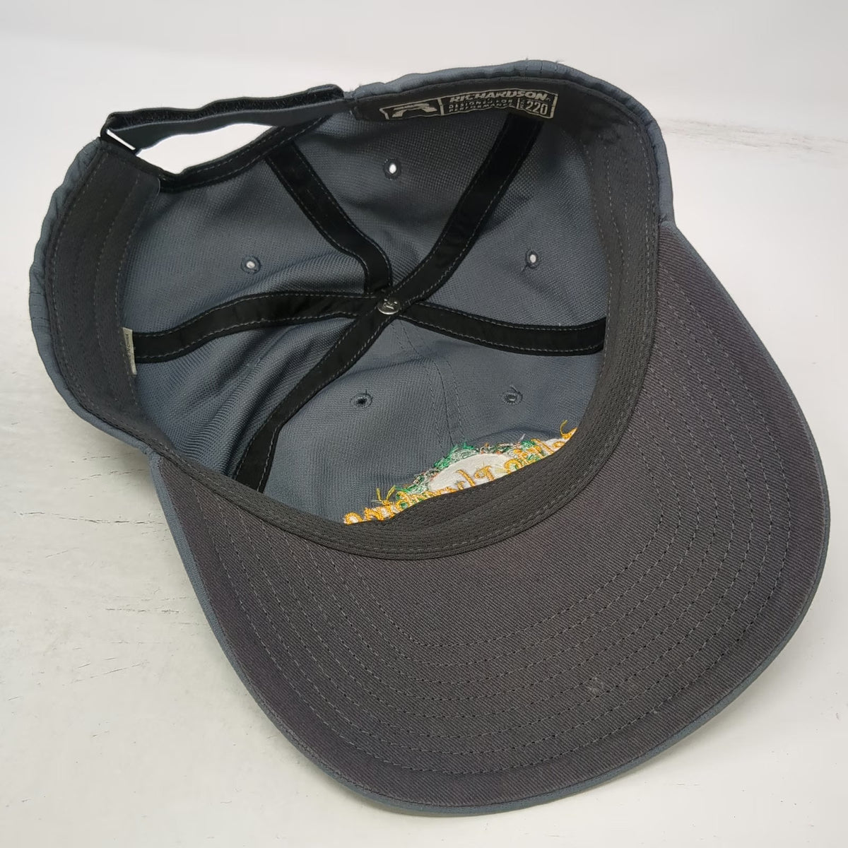 Richardson Baseball Cap Gray One Size Celtic Plumbing Knot Logo Strapback Hat