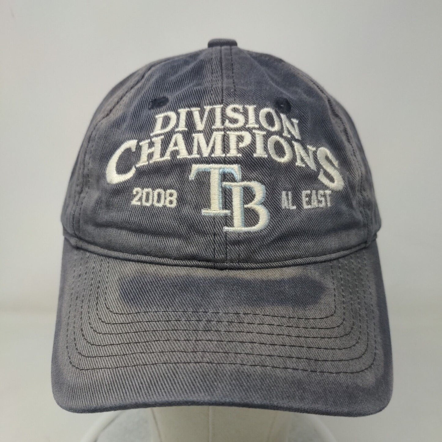 V41 Headwear Men's Strapback Hat Blue OSFM Tampa Bay Rays 2008 Division Champs