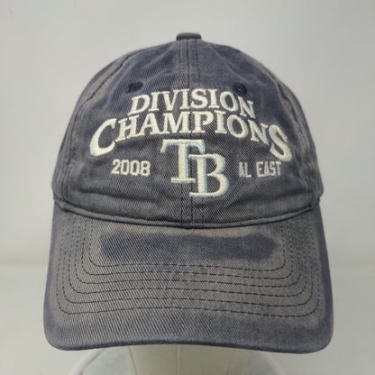 V41 Headwear Men's Strapback Hat Blue OSFM Tampa Bay Rays 2008 Division Champs