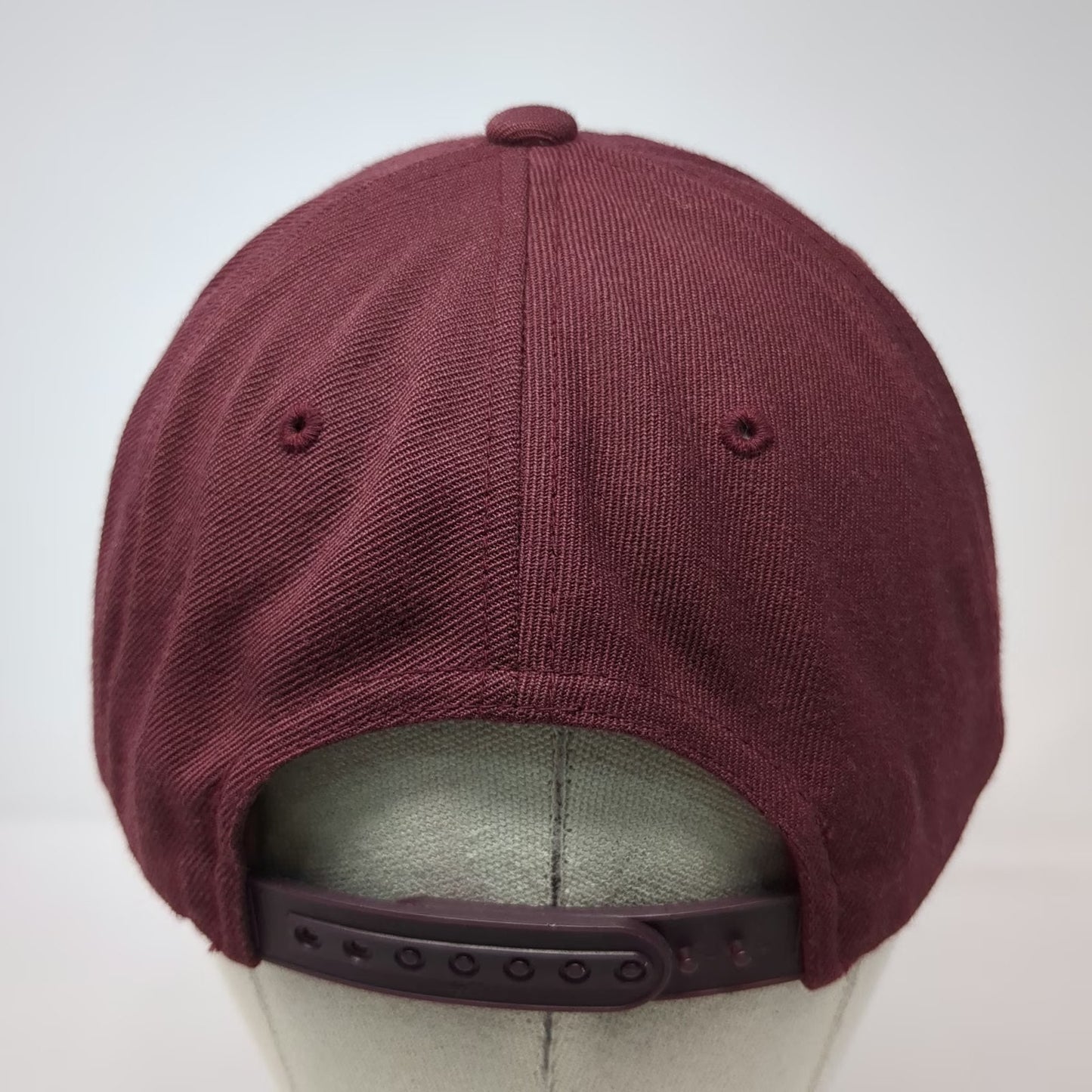 Yupoong Snapback Hat Red One Size SDP LLC Structured Wool Blend Baseball Cap