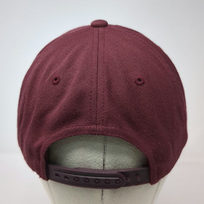 Yupoong Snapback Hat Red One Size SDP LLC Structured Wool Blend Baseball Cap