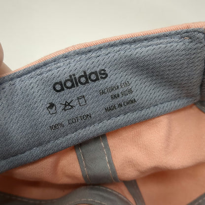 Adidas Baseball Cap Pink One Size Strapback Distressed Embroidered Logo Hat