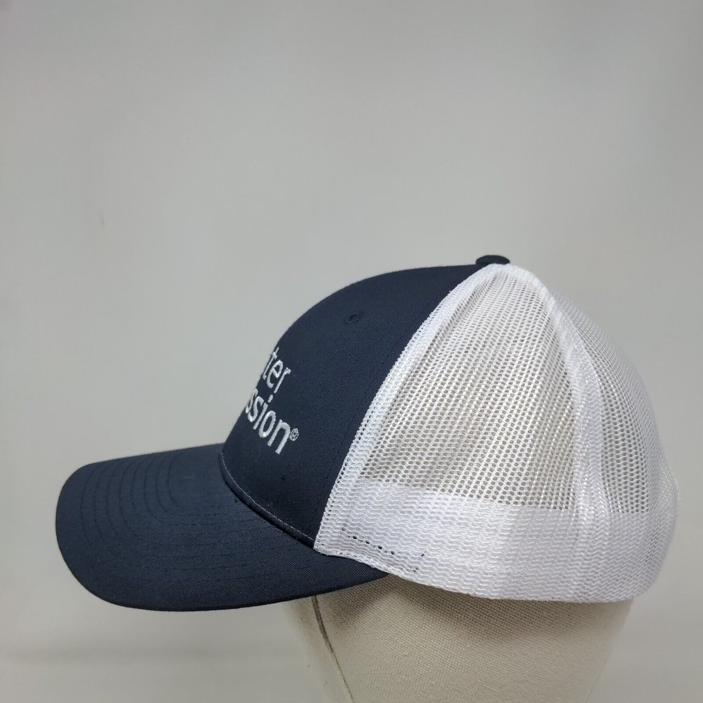 Water Mission Snapback Trucker Hat Blue M/L Embroidered Mesh Back Richardson