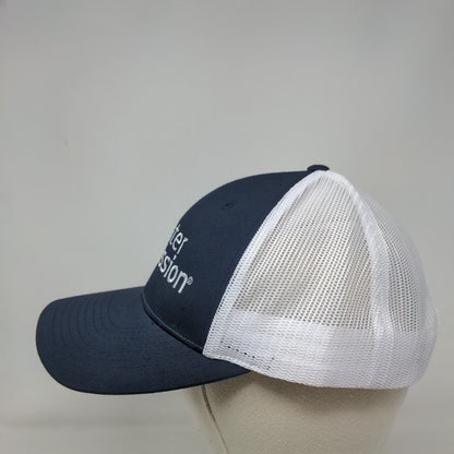 Water Mission Snapback Trucker Hat Blue M/L Embroidered Mesh Back Richardson