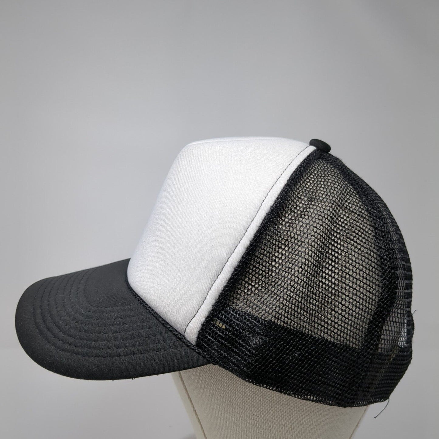 Cobra Snapback Trucker Hat Black One Size Adjustable Mesh Back Rope Blank