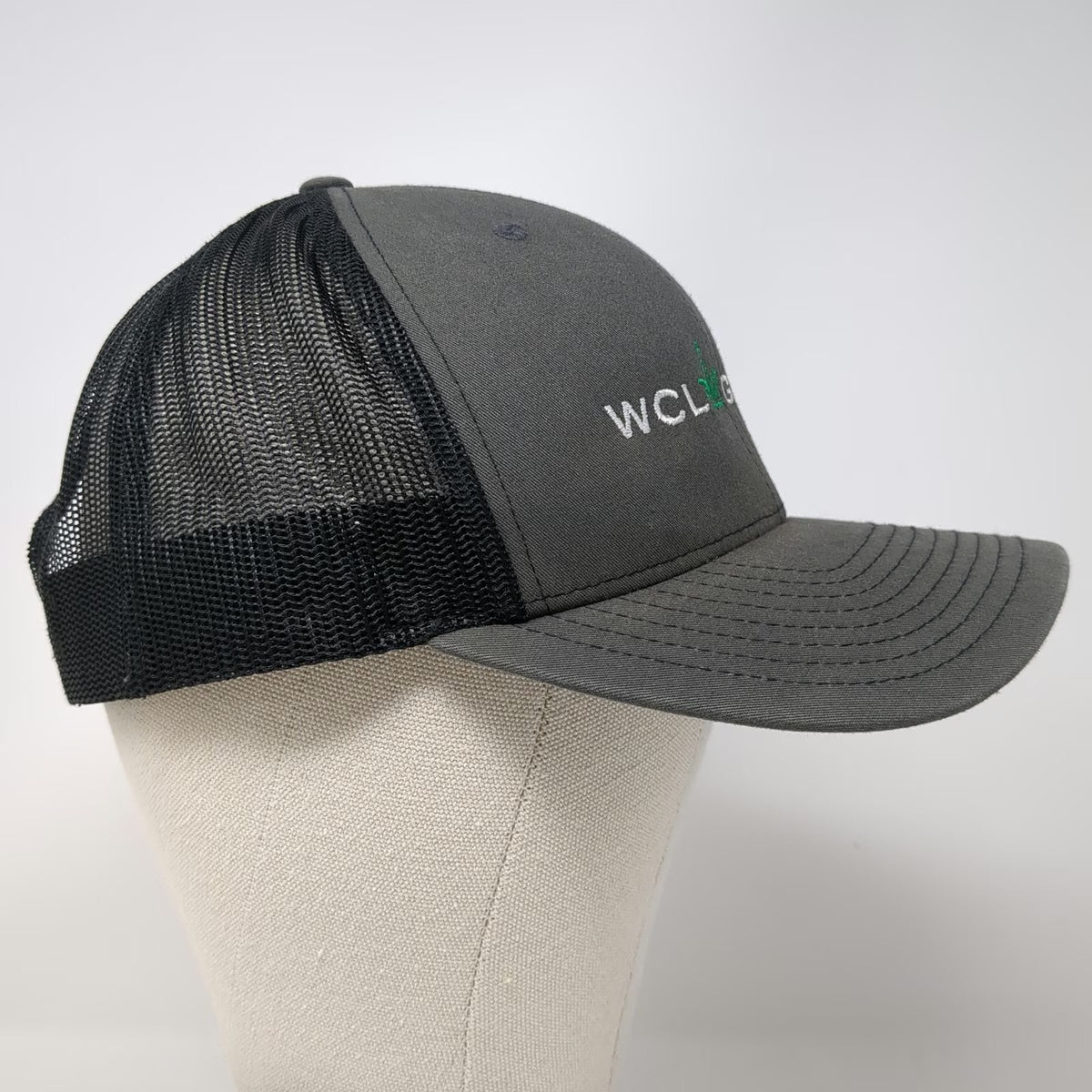 Richardson Trucker Hat Gray One Size WCL Group Oil Rig Graphic Snapback Mesh