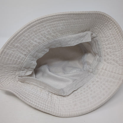 Smiley Face Bucket Hat White One Size Lightweight Fisherman's Outdoor