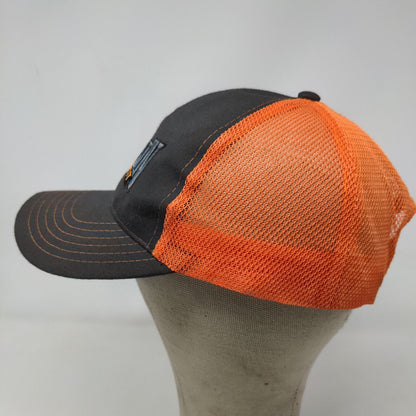 Franklin Equipment Mens Snapback Mesh Back Hat Gray Orange Size OSFM Embroidered