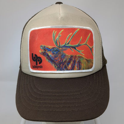 Cobra Trucker Hat Brown One Size Elk Deer Antler Patch Bulletprufe Graphic Mesh