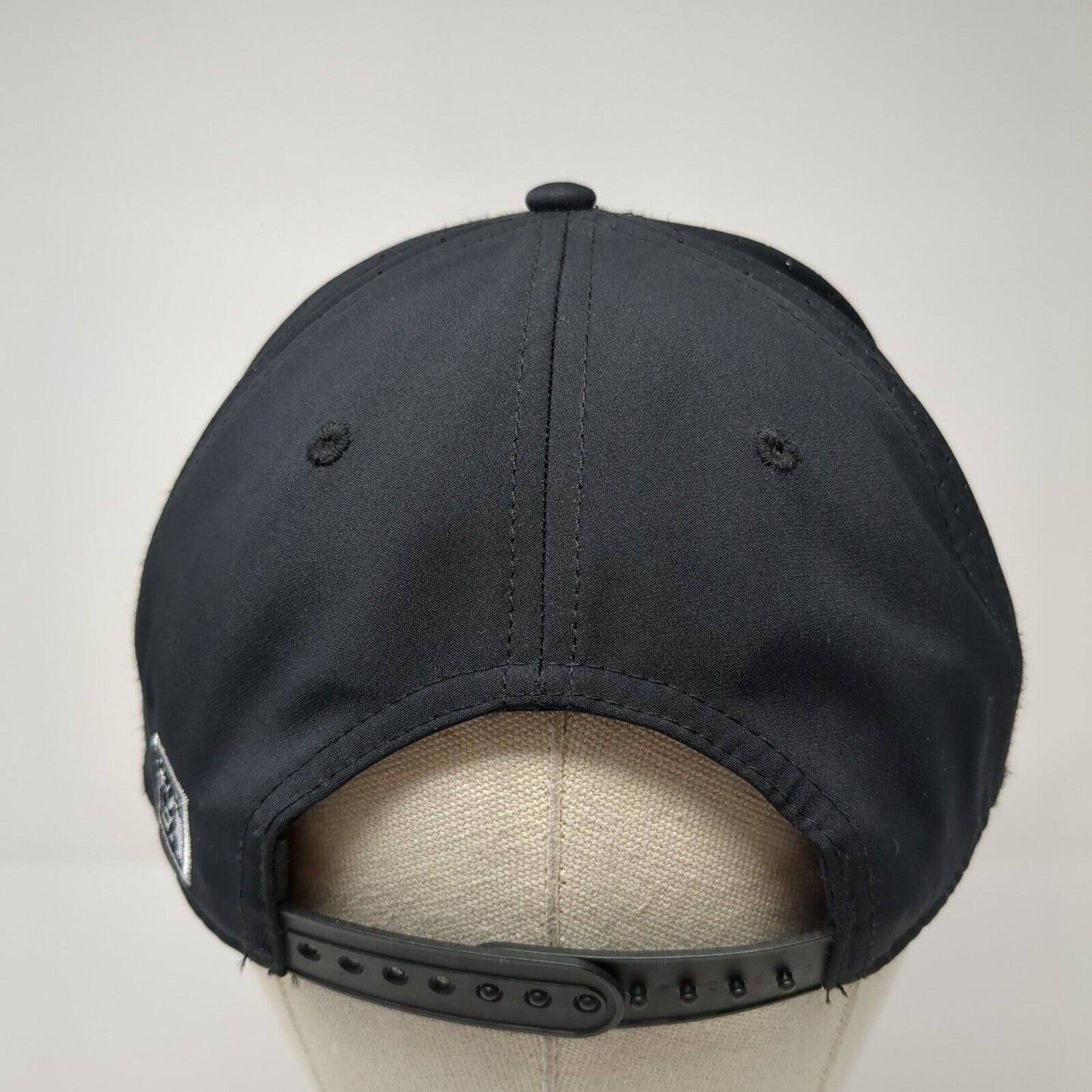 American Flag Snapback Hat Black OS Adjustable Leather Patch Patriotic The Game
