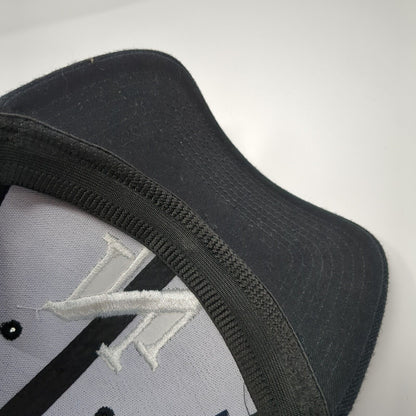Letter N Fitted Hat Black One Size Stretch Embroidered Decky 6 Panel