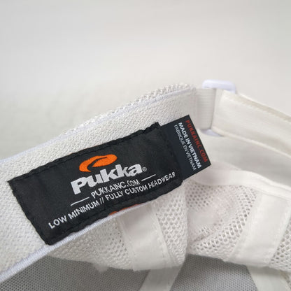 Pukka Baseball Cap White One Size Albertsons Boise Open Golf Mesh Slideback Hat