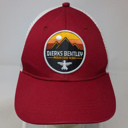Dierks Bentley Mountain High Red Trucker Hat One Size Mesh Back Snapback Patch