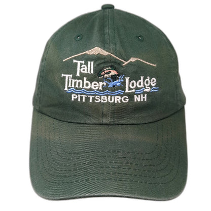 Imperial Baseball Cap Green OSFM Tall Timber Lodge Pittsburg NH Fishing Logo Hat