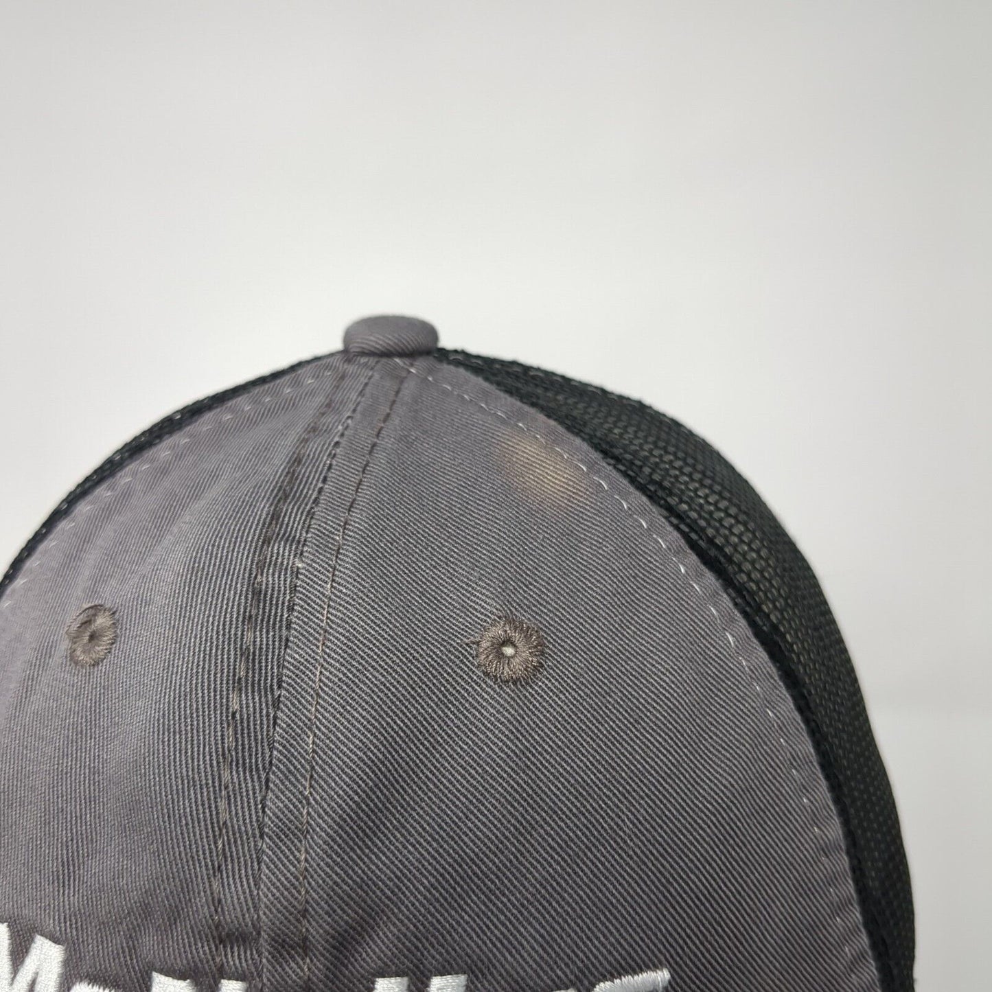 McNeilus Strapback Trucker Hat Gray One Size Adjustable 6 Panel Mesh Back