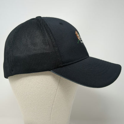 Nike Baseball Cap Black One Size Bend Golf & Country Club Mesh Back Flexfit Hat
