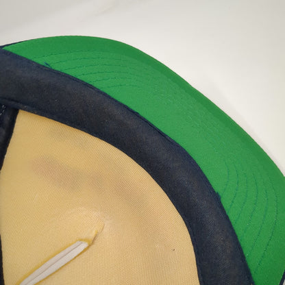 Trucker Hat Blue White L Moab Utah Hole n The Rock Snapback Mesh Back Foam Front