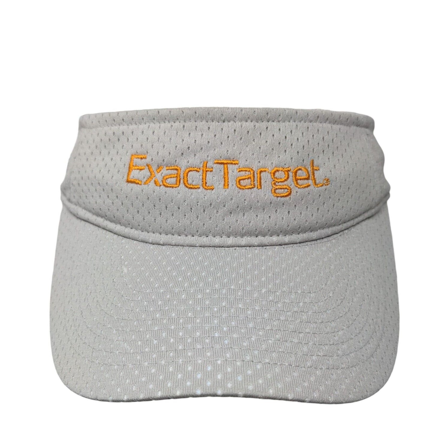 Exact Target Adult Strapback Sun Visor Gray OS Embroidered Augusta Sportswear