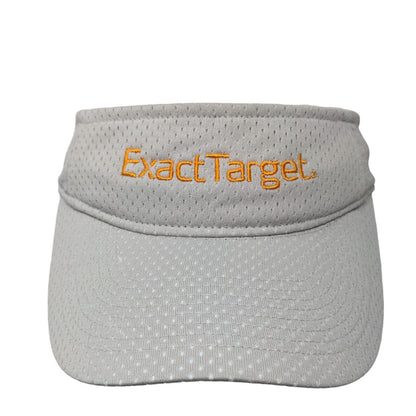 Exact Target Adult Strapback Sun Visor Gray OS Embroidered Augusta Sportswear