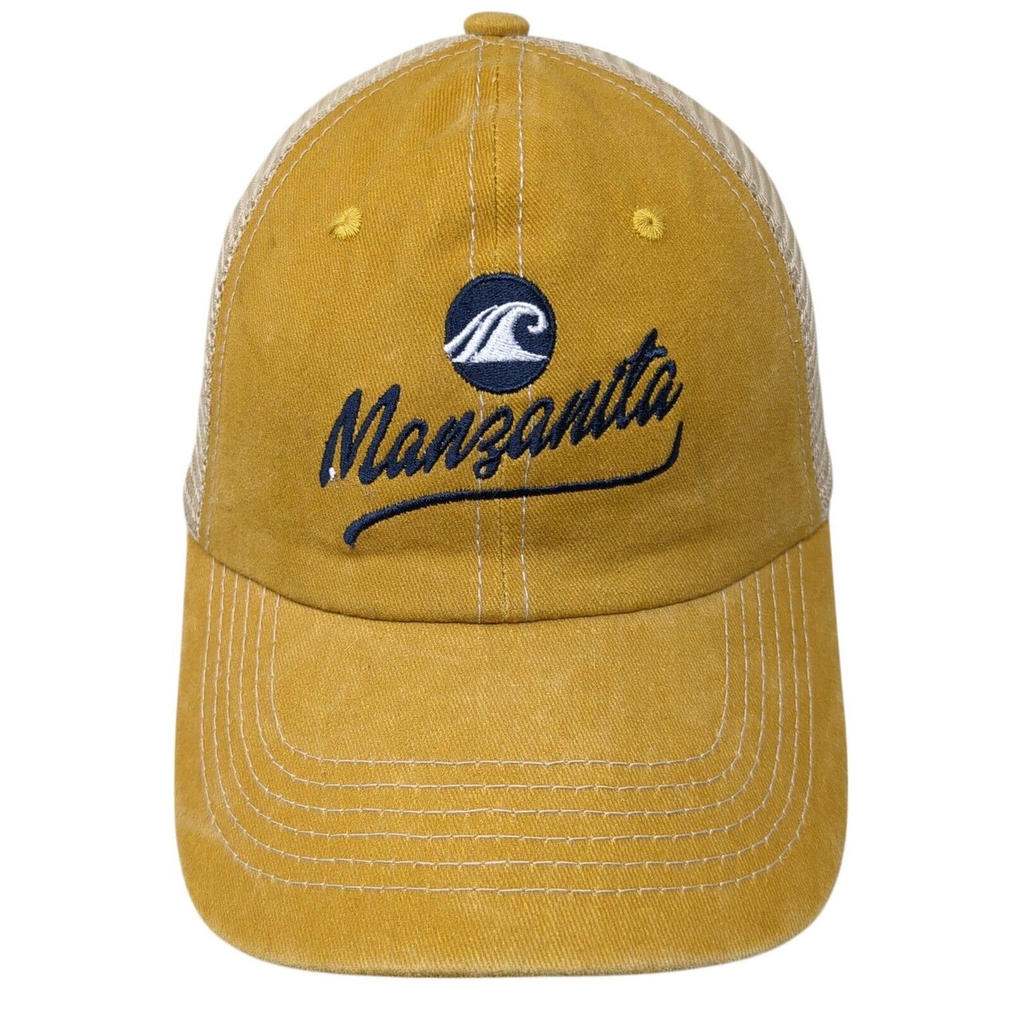 Manzanita Snapback Trucker Hat Yellow OSFM Mesh Back Salt Creek 6 Panel