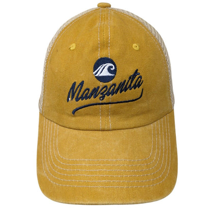 Manzanita Snapback Trucker Hat Yellow OSFM Mesh Back Salt Creek 6 Panel
