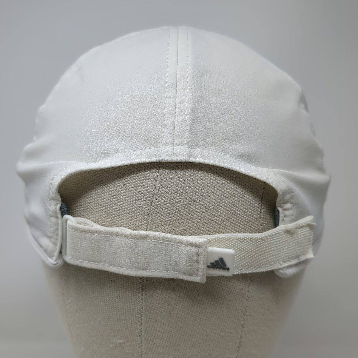 adidas Baseball Cap White One Size Climalite Performance Running Strapback Hat