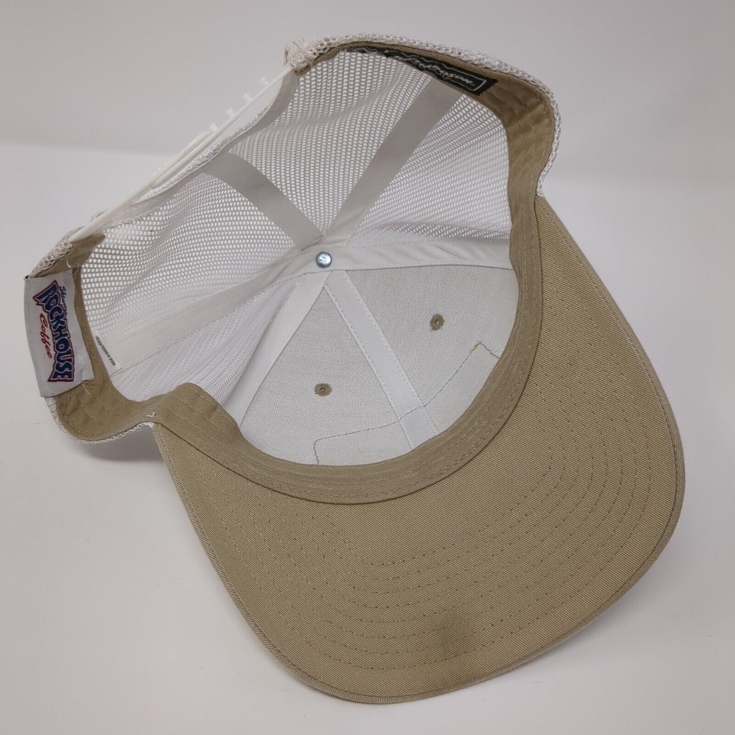 Delamar Day 2023 Patch Snapback Trucker Hat Tan One Size Mesh Back