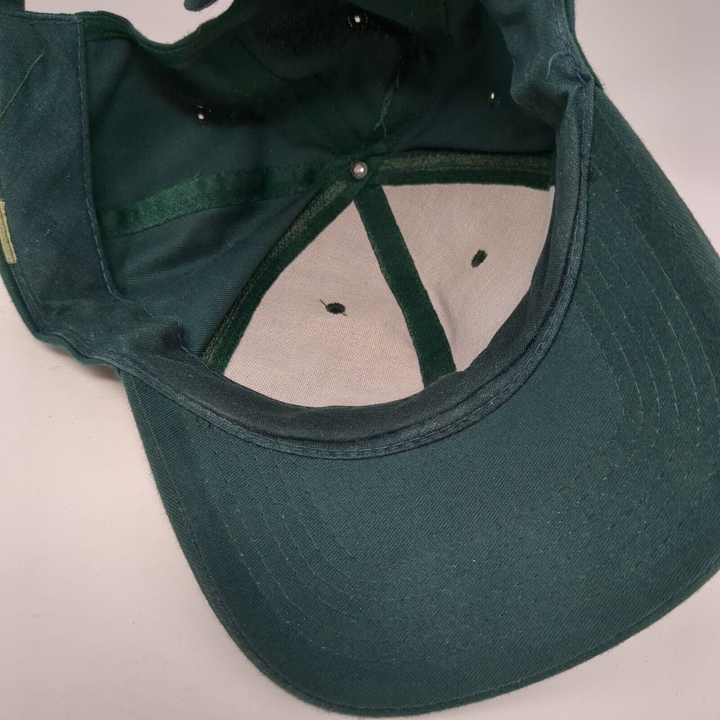 Unbranded Slideback Hat Green One Size Adjustable Blank Solid Vent Holes