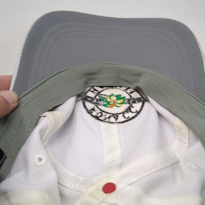 Imperial Baseball Cap White One Size Hawaii Kona C.C. Hibiscus Flower Golf Hat