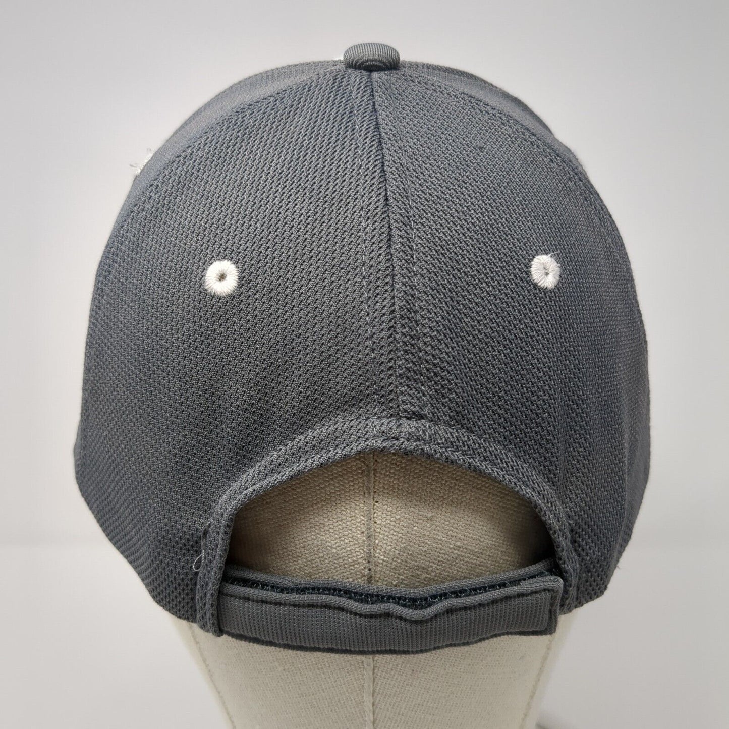 AT4 GMC Strapback Hat Gray One Size Adjustable Embroidered Vented Holes 6 Panel