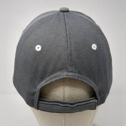 AT4 GMC Strapback Hat Gray One Size Adjustable Embroidered Vented Holes 6 Panel