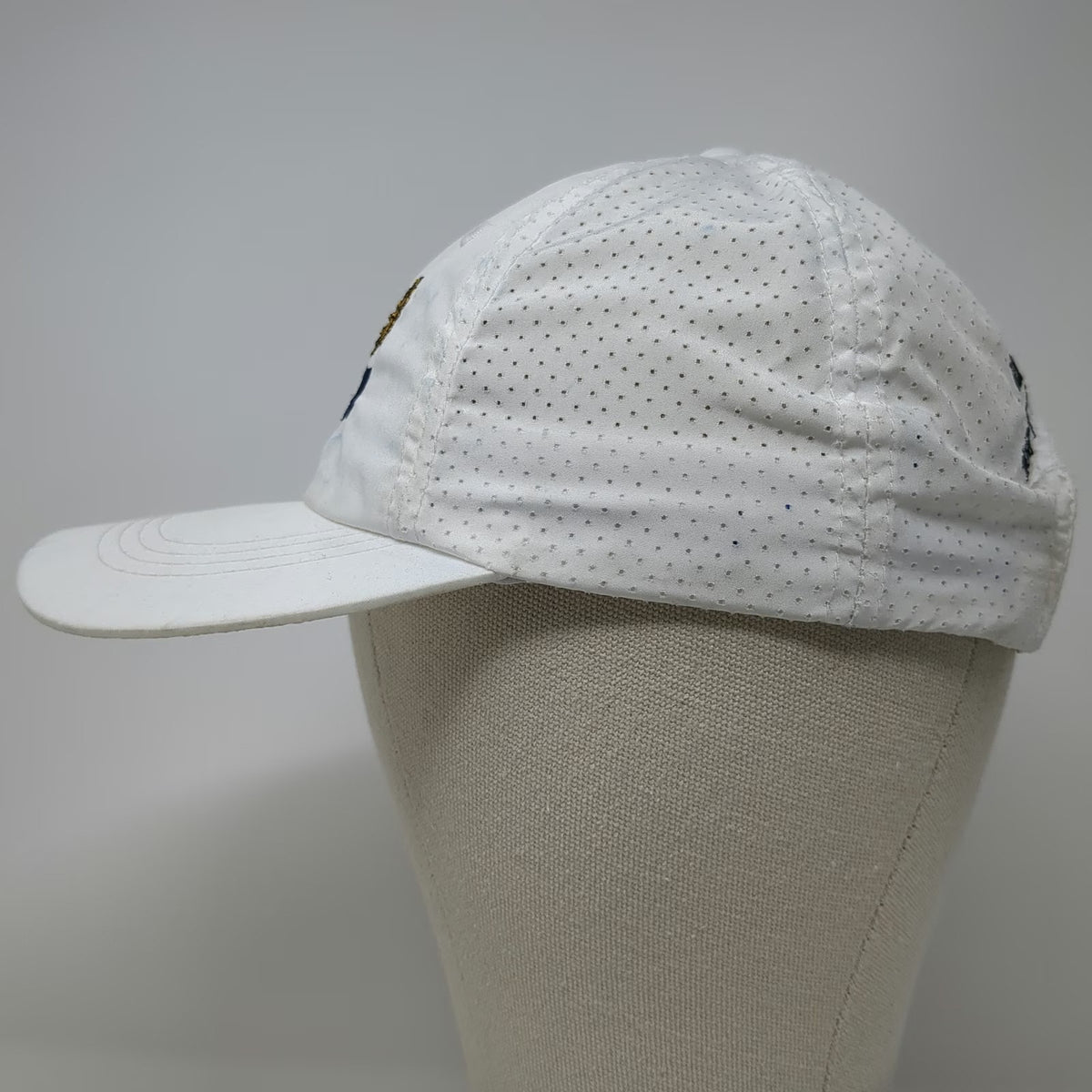Port Authority Baseball Cap White One Size Mesh Strapback Sun Valley Tennis Hat
