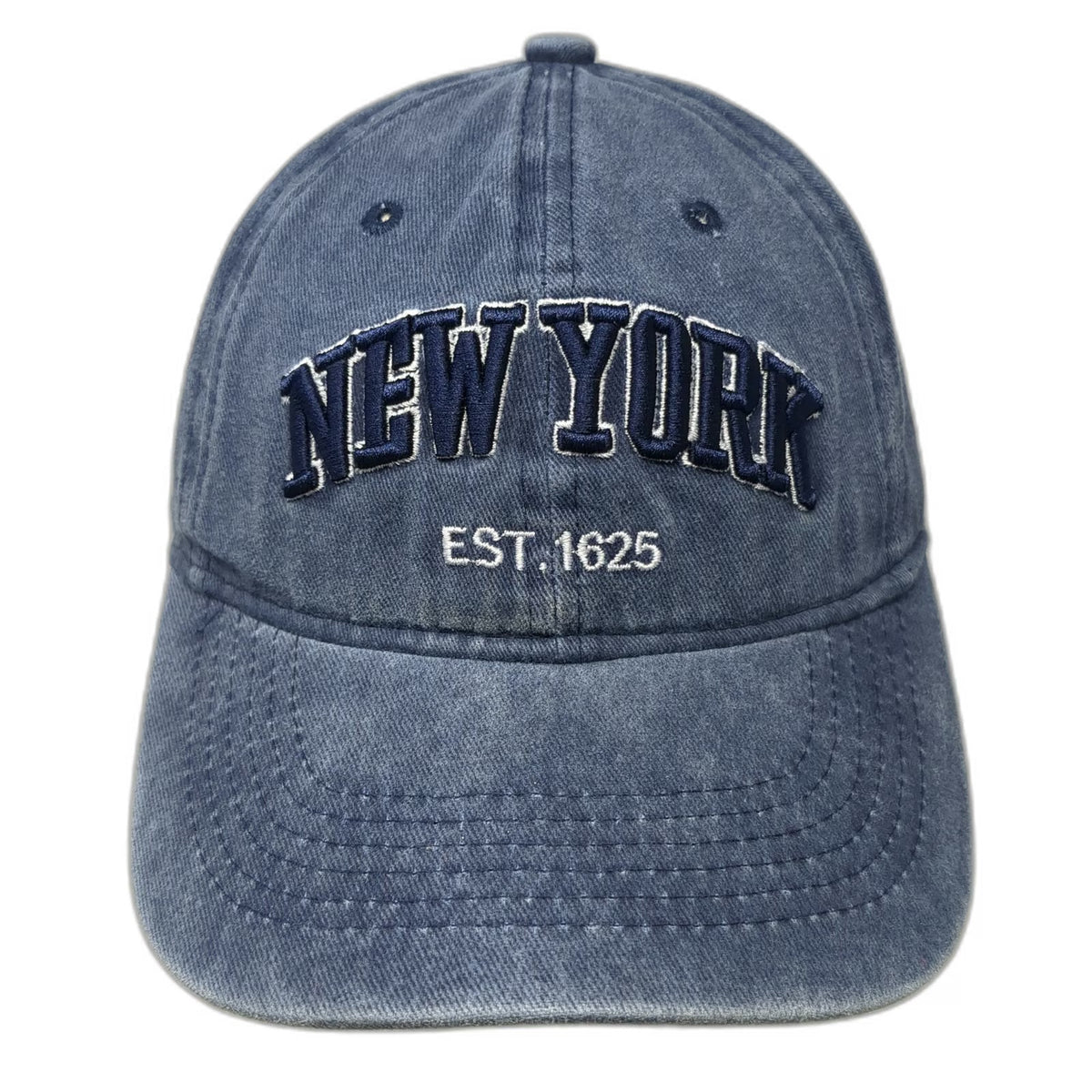BJB Baseball Cap Blue One Size New York City Est 1625 Embroidered Slideback Hat