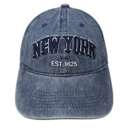 BJB Baseball Cap Blue One Size New York City Est 1625 Embroidered Slideback Hat