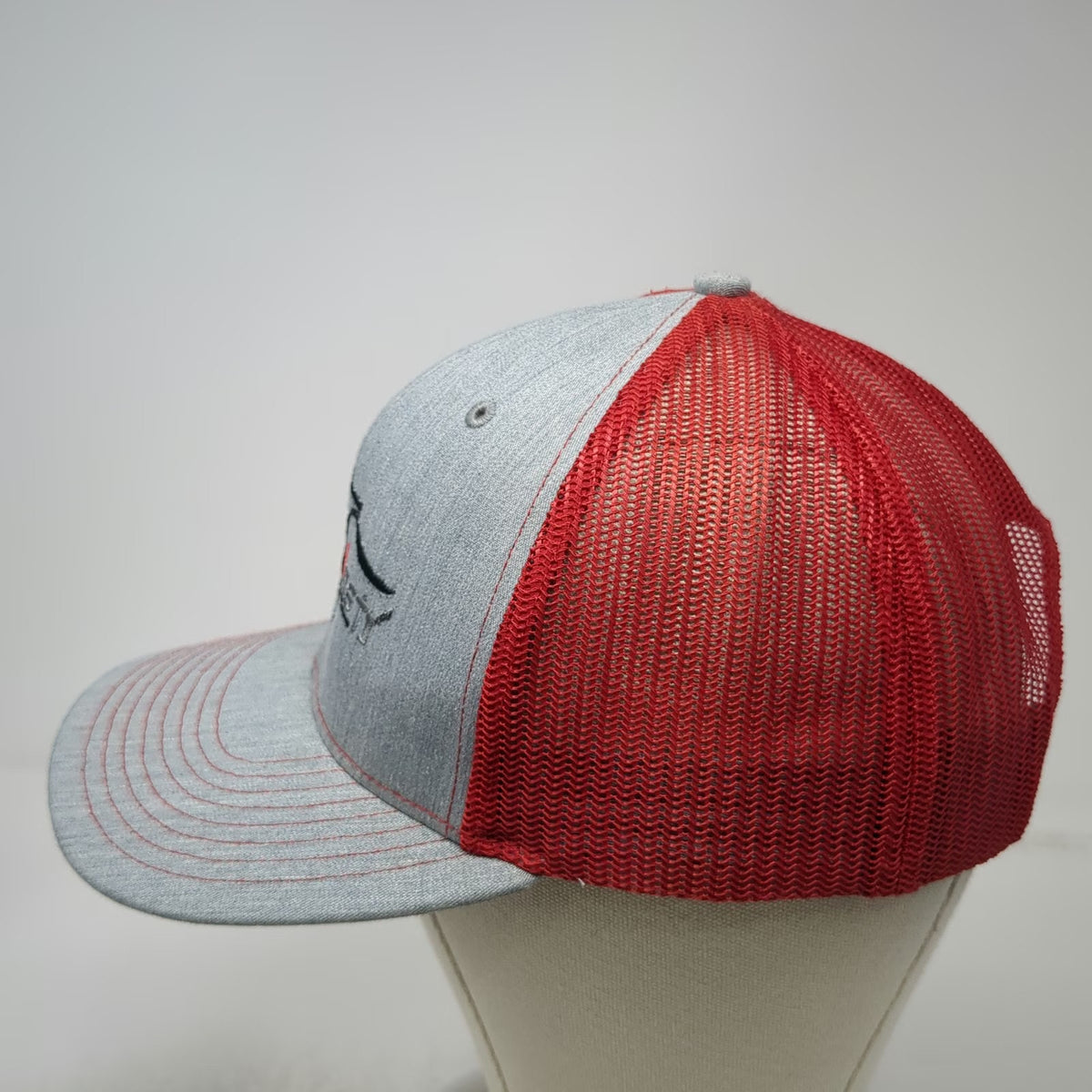 Richardson Trucker Hat Gray Red One Size Duck Dynasty Logo Mesh Snapback 112 Hat