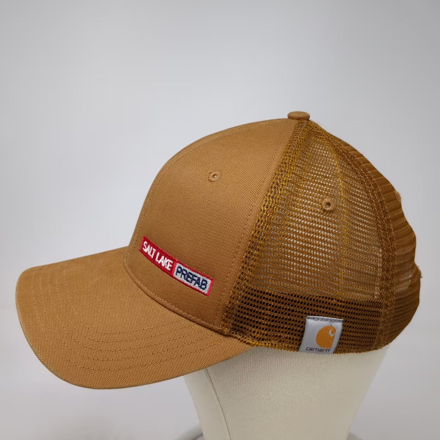 Carhartt Brown Salt Lake Prefab Embroidered Mesh Back Snapback Trucker Hat OS