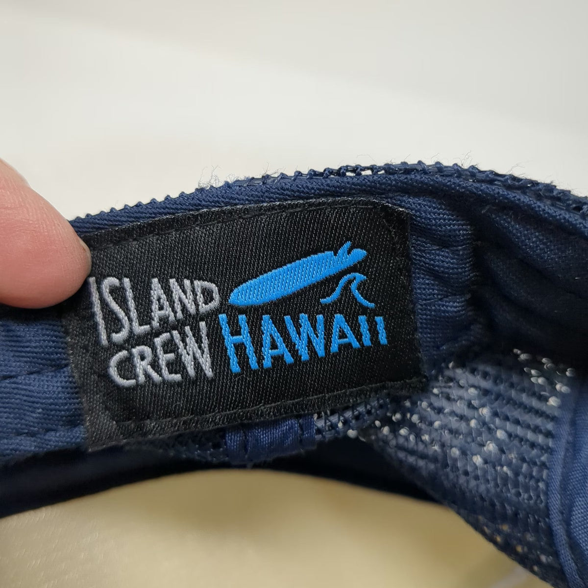 Island Crew Hawaii Trucker Hat Blue One Size Live Aloha Pineapple Mesh Snap Back