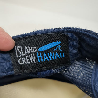 Island Crew Hawaii Trucker Hat Blue One Size Live Aloha Pineapple Mesh Snap Back