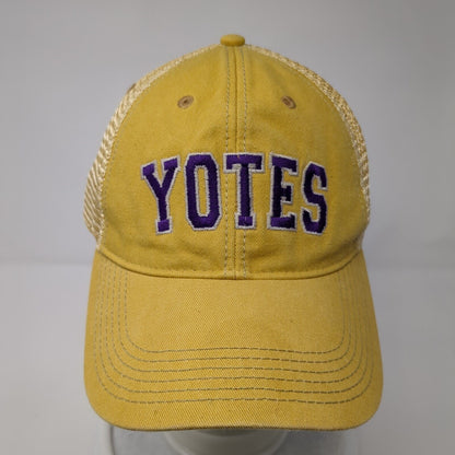 YOTES Snapback Trucker Hat Tan One Size Adjustable Embroidered Mesh Back Legacy